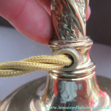 Load image into Gallery viewer, 1920s Antique Vintage Desk or Brass Table Lamp with Clear Glass Shade
