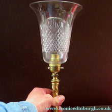 Load image into Gallery viewer, 1920s Antique Vintage Desk or Brass Table Lamp with Clear Glass Shade
