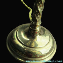 Load image into Gallery viewer, 1920s Antique Vintage Desk or Brass Table Lamp with Clear Glass Shade
