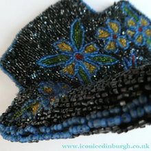 Load image into Gallery viewer, Antique Edwardian Glass Micro Bead Evening Bag with Celluloid Clasp
