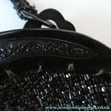 Load image into Gallery viewer, Antique Edwardian Glass Micro Bead Evening Bag with Celluloid Clasp
