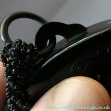 Load image into Gallery viewer, Antique Edwardian Glass Micro Bead Evening Bag with Celluloid Clasp
