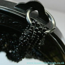 Load image into Gallery viewer, Antique Edwardian Glass Micro Bead Evening Bag with Celluloid Clasp
