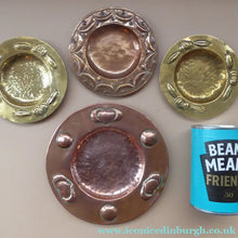 Load image into Gallery viewer, SET OF FOUR Miniature Early 20th Century Arts and Crafts Copper &amp; Brass Card or Pin Trays. All hand made examples
