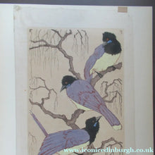 Load image into Gallery viewer, 1920s Art Deco Colour Woodcut by Martin Erich Philipp. Crows Ravens
