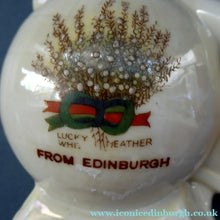 Load image into Gallery viewer, 1920s GERMAN Souvenirs. PAIR of Bathing Belles Lucky White Heather Ware Figurines EDINBURGH Location
