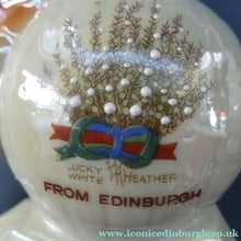 Load image into Gallery viewer, 1920s GERMAN Souvenirs. PAIR of Bathing Belles Lucky White Heather Ware Figurines EDINBURGH Location
