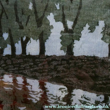 Load image into Gallery viewer, 1920s German Woodcut. Poplar Trees on a Riverbank by L.E.M. GERHARDT. Signed in Pencil
