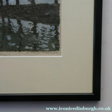 Load image into Gallery viewer, 1920s German Woodcut. Poplar Trees on a Riverbank by L.E.M. GERHARDT. Signed in Pencil
