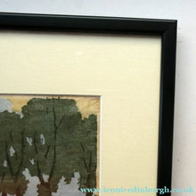Load image into Gallery viewer, 1920s German Woodcut. Poplar Trees on a Riverbank by L.E.M. GERHARDT. Signed in Pencil
