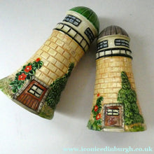 Load image into Gallery viewer, 1920s Maruhon Japanese Ceramics Pair of Lighthouses in Form of Lighthouses
