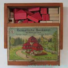 Load image into Gallery viewer, 1920s German Wooden Building Blocks Side in Wooden Box
