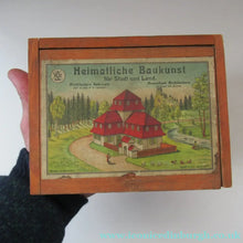 Load image into Gallery viewer, 1920s German Wooden Building Blocks Side in Wooden Box
