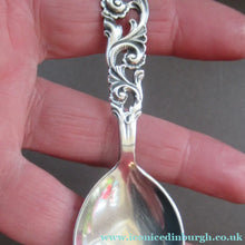 Load image into Gallery viewer, Pair of Brodrene Mylius Tele Pattern Art Nouvean Silver Spoons
