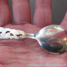 Load image into Gallery viewer, Pair of Brodrene Mylius Tele Pattern Art Nouvean Silver Spoons
