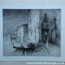 Load image into Gallery viewer, 1920s Original Etching by Sydney Mackenzie Litten (1887 - 1949). The Betrothal, Venice
