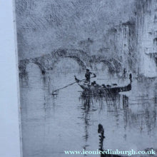 Load image into Gallery viewer, 1920s Original Etching by Sydney Mackenzie Litten (1887 - 1949). The Betrothal, Venice
