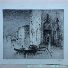 Load image into Gallery viewer, 1920s Original Etching by Sydney Mackenzie Litten (1887 - 1949). The Betrothal, Venice
