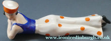 Load image into Gallery viewer, ORIGINAL 1920s German "Bathing Beauty" Porcelain Art Deco Miniature Figurine 
