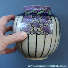 Load image into Gallery viewer, 1920s ROYAL DOULTON Art Nouveau Globular Stoneware Vase Designed by Annie Lyons
