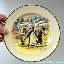 Load image into Gallery viewer, 1920s Royal Doulton Daily Mirror Pip Squeak &amp; Wilfred Side Plate. 6 1/2 inches diameter. EXTREMELY RARE COLOURED
