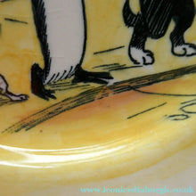 Load image into Gallery viewer, 1920s Royal Doulton Daily Mirror Pip, Squeak &amp; Wilfred Side Plate. 6 1/2 inches diameter. EXTREMELY RARE COLOURED EXAMPLE
