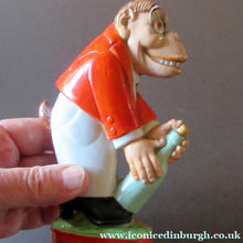 Load image into Gallery viewer, 1920s SCHAFER &amp; VATER Nipper Flask or Bottle in the Form of a Comical Monkey Opening a Bottle

