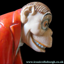 Load image into Gallery viewer, 1920s SCHAFER &amp; VATER Nipper Flask or Bottle in the Form of a Comical Monkey Opening a Bottle
