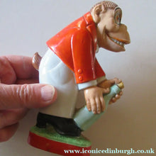 Load image into Gallery viewer, 1920s SCHAFER &amp; VATER Nipper Flask or Bottle in the Form of a Comical Monkey Opening a Bottle
