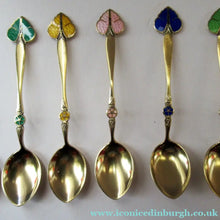 Load image into Gallery viewer, Set of Six Norwegian Silver Gilt Demitasse or Espresso Spoons
