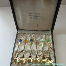 Load image into Gallery viewer, Set of Six Norwegian Silver Gilt Demitasse or Espresso Spoons
