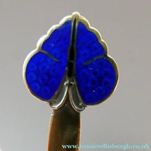 Load image into Gallery viewer, Set of Six NORWEGIAN Silver Gilt &amp; Enamel BUTTERFLY Demitasse Spoons. Designed by Nils Hansen
