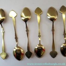 Load image into Gallery viewer, Set of Six Norwegian Silver Gilt Demitasse or Espresso Spoons

