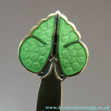 Load image into Gallery viewer, Set of Six NORWEGIAN Silver Gilt &amp; Enamel BUTTERFLY Demitasse Spoons. Designed by Nils Hansen
