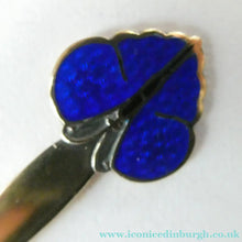Load image into Gallery viewer, Set of Six NORWEGIAN Silver Gilt &amp; Enamel BUTTERFLY Demitasse Spoons. Designed by Nils Hansen
