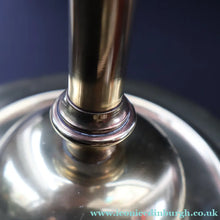 Load image into Gallery viewer, Stylish Early 20th Century Brass Table Lamp with White Glass Shade with Frilled Edge. REWIRED
