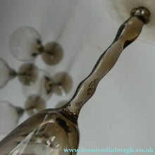 Load image into Gallery viewer, Set of Six Old Hand Blown Liqueur Glass. Possibly Powell for Whitefriars
