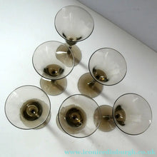 Load image into Gallery viewer, Set of Six Old Hand Blown Liqueur Glass. Possibly Powell for Whitefriars
