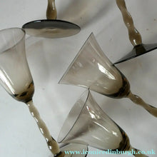Load image into Gallery viewer, Set of Six Old Hand Blown Liqueur Glass. Possibly Powell for Whitefriars
