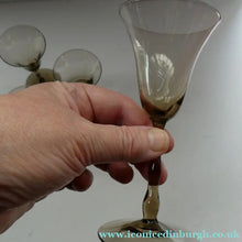 Load image into Gallery viewer, Set of Six Old Hand Blown Liqueur Glass. Possibly Powell for Whitefriars
