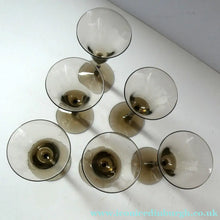 Load image into Gallery viewer, Set of Six Old Hand Blown Liqueur Glass. Possibly Powell for Whitefriars
