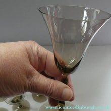 Load image into Gallery viewer, Set of Six Old Hand Blown Liqueur Glass. Possibly Powell for Whitefriars
