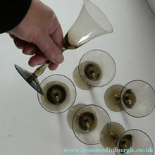 Load image into Gallery viewer, Set of Six Old Hand Blown Liqueur Glass. Possibly Powell for Whitefriars
