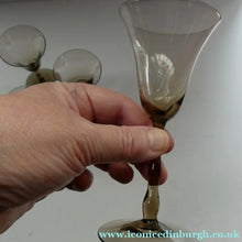 Load image into Gallery viewer, Set of Six Old Hand Blown Liqueur Glass. Possibly Powell for Whitefriars
