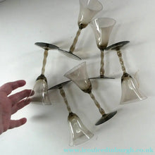 Load image into Gallery viewer, Set of Six Old Hand Blown Liqueur Glass. Possibly Powell for Whitefriars
