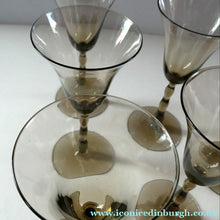 Load image into Gallery viewer, Set of Six Old Hand Blown Liqueur Glass. Possibly Powell for Whitefriars
