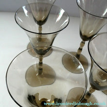 Load image into Gallery viewer, Set of Six Old Hand Blown Liqueur Glass. Possibly Powell for Whitefriars
