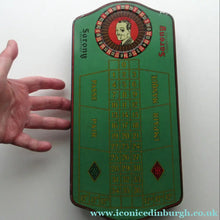 Load image into Gallery viewer, 1920s Vintage Tin Shaped as a Roulette Table - with original separate spinner
