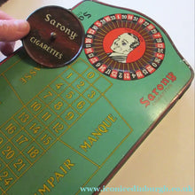 Load image into Gallery viewer, 1920s Vintage Tin Shaped as a Roulette Table - with original separate spinner
