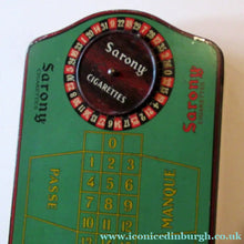 Load image into Gallery viewer, 1920s Vintage Tin Shaped as a Roulette Table - with original separate spinner
